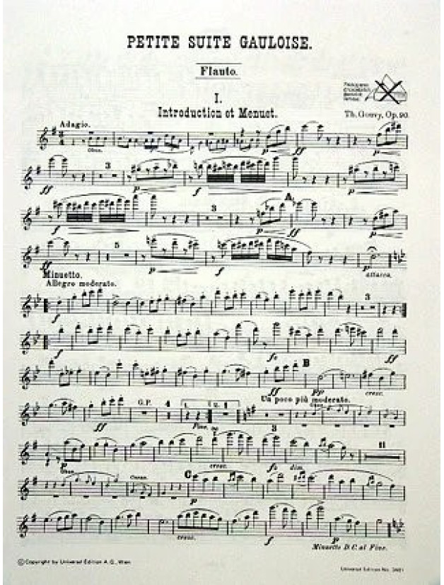 Théodore Gouvy: Petite Suite Gauloise Opus 90 (noty, party, dechové nástroje)