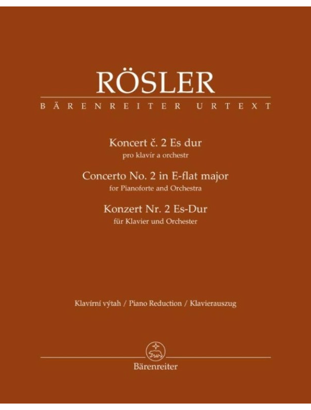 Jan Josef Rösler: Concerto No. 2 in E-flat major (noty klavír, zpěv)