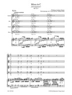 W.A. Mozart: Missa In C major K. 317 - Coronation Mess (noty na sborový zpěv, klavír)