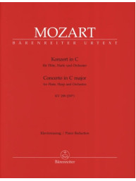 W.A. Mozart: Concerto in C major K. 299/297c (noty na příčnou flétnu, harfu, klavír) (noty na příčnou flétnu, harfu, klavír)