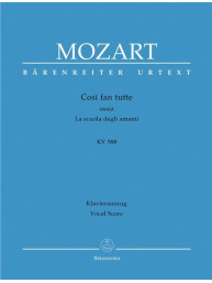 W.A. Mozart: Cosi fan tutte K.588 (noty klavír, zpěv)