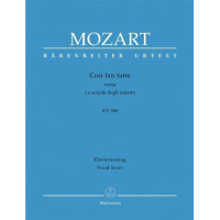 W.A. Mozart: Cosi fan tutte K.588 (noty klavír, zpěv)