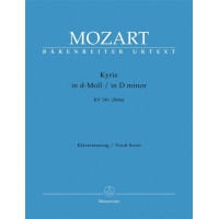 W.A. Mozart: Kyrie in D minor K. 341/368a (noty klavír, zpěv)