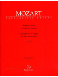 W.A. Mozart: Concerto No. 5 In A KV 219 - A major (noty, partitura)