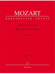 W.A. Mozart: Missa brevis in G major K.140 (noty, partitura)