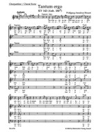 W.A. Mozart: Tantum ergo KV 142 / Anh. 186d (noty, partitura)