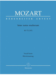 W.A. Mozart: Inter Natos Mulierum K.72 (noty na sborový zpěv, klavír)