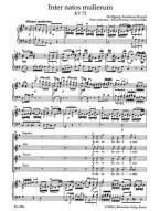 W.A. Mozart: Inter Natos Mulierum K.72 (noty na sborový zpěv, klavír)