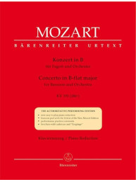 W.A. Mozart: Concerto in B-flat Major K. 191 (186A) (noty na fagot, klavír)