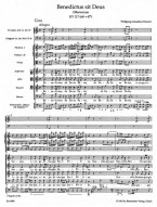 W.A. Mozart: Benedictus sit Deus KV 117/66a=47b (noty, partitura)