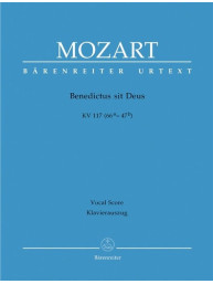 W.A. Mozart: Benedictus sit Deus KV 117/66a=47b (noty na klavír, zpěv)
