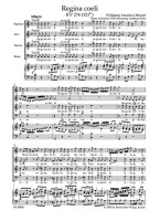 W.A. Mozart: Regina Coeli In C K.276 (noty na klavír, zpěv)