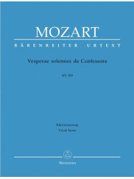 W.A. Mozart: Vesperae Solennes De Confessore K.339 (noty na klavír, zpěv)
