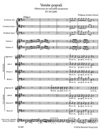 W.A. Mozart: Venite Populi In D Major (noty, partitura)