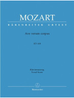 W.A. Mozart: Ave verum corpus K.618 (noty na klavír, zpěv)