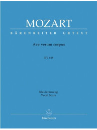 W.A. Mozart: Ave verum corpus K.618 (noty na klavír, zpěv)