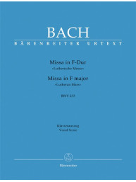 J.S. Bach: Mass in F major BWV 233 Lutheran Mass 1 (noty na klavír, zpěv)