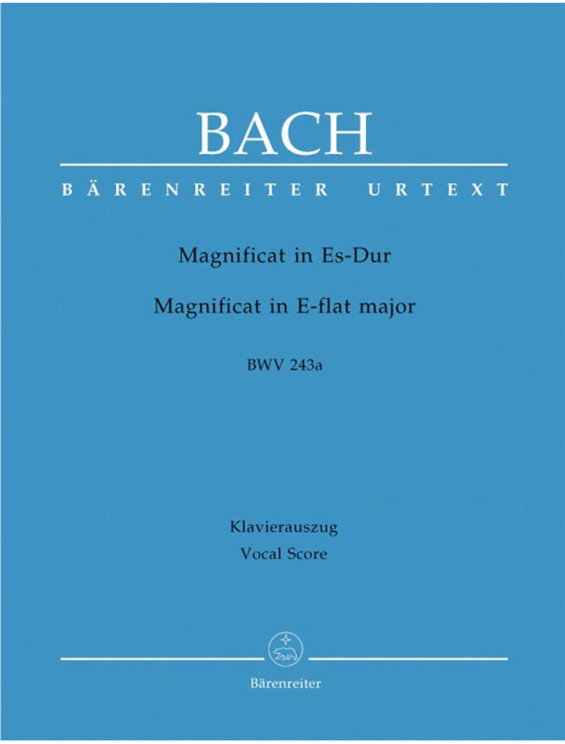 J.S. Bach: Magnificat in E-flat major BWV 243a (noty na klavír, zpěv)