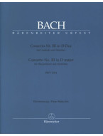 J.S. Bach: Concerto No. III in D major BWV 1054 (noty na klavír, cembalo)