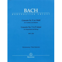 J.S. Bach: Concerto No. V in F minor BWV 1056 (noty na klavír, cembalo)
