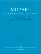 W.A. Mozart: Laudate Dominum KV339 (noty na klavír, zpěv)