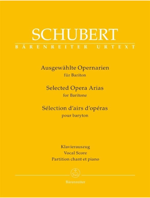 Franz Schubert: Selected Opera Arias For Baritone (noty na klavír, zpěv)