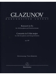 Alexander Glazunov: Concerto in E-flat Major op. 109 (noty na altsaxofon, klavír)