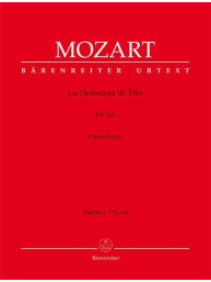 W.A. Mozart: La Clemenza Di Tito Overture KV 621 (noty, partitura)