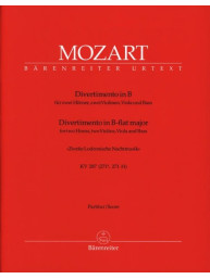 W.A. Mozart: Divertimento in B-flat major K. 287 (noty, partitura)