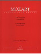 W.A. Mozart: Concert Arias for High Soprano (noty na klavír, zpěv)