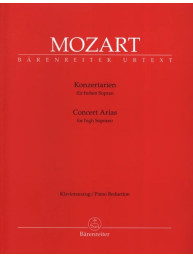 W.A. Mozart: Concert Arias for High Soprano (noty na klavír, zpěv)