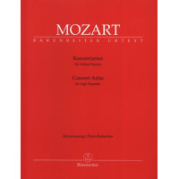 W.A. Mozart: Concert Arias for High Soprano (noty na klavír, zpěv)
