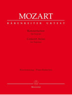 W.A. Mozart: Concert Arias for Soprano (noty na klavír, zpěv)