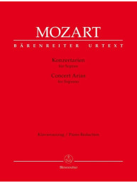W.A. Mozart: Concert Arias for Soprano (noty na klavír, zpěv)