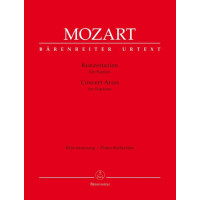W.A. Mozart: Concert Arias for Soprano (noty na klavír, zpěv)