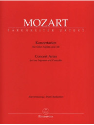 W.A. Mozart: Concert Arias for Low Soprano and Contralto (noty na klavír, zpěv)