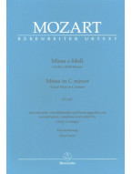 W.A. Mozart: Mass in C minor K427 (noty na klavír, zpěv)