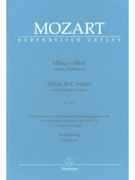 W.A. Mozart: Mass in C minor K427 (noty na klavír, zpěv)