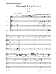 W.A. Mozart: Mass in C minor K427 (noty na zpěv, varhany)