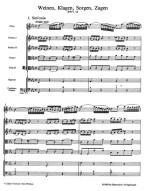 J.S. Bach: Cantata BWV 12 Weinen, Klagen, Sorgen, Zagen (noty, studijní partitura)