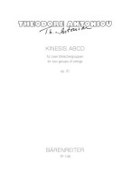 Theodore Antoniou: Kinesis ABCD for 2 groups of strings (noty, studijní partitura)