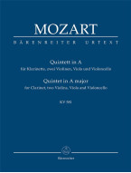 W.A. Mozart: Quintet in A major K. 581 (noty, studijní partitura)