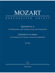W.A. Mozart: Quintet in A major K. 581 (noty, studijní partitura)