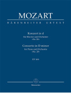W.A. Mozart: Concerto No. 20 in D minor K. 466 (noty, studijní partitura)
