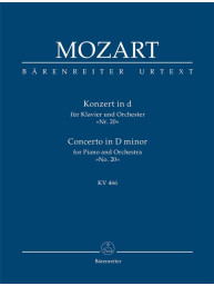 W.A. Mozart: Concerto No. 20 in D minor K. 466 (noty, studijní partitura)
