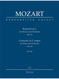 W.A. Mozart: Concerto No. 21 in C major K. 467 (noty, studijní partitura)