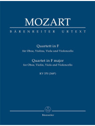 W.A. Mozart: Quartet In F Major K. 370/368b (noty, studijní partitura)