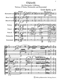 Louis Spohr: Oktett (noty, studijní partitura)
