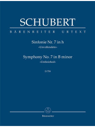 Franz Schubert: Symphony No.7 In B Minor D 759 - Unfinished (noty, studijní partitura)