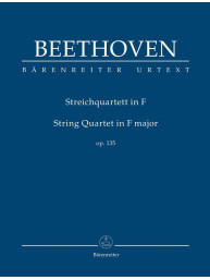 Beethoven: String Quartet In F Major Op. 135 (noty, studijní partitura)